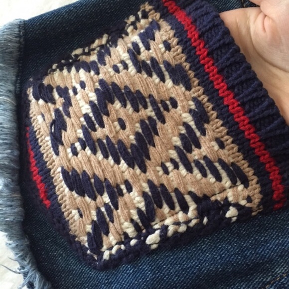 ✨PS ERIN WASSON✨Knit Pocket Denim Shorts - Picture 4 of 4